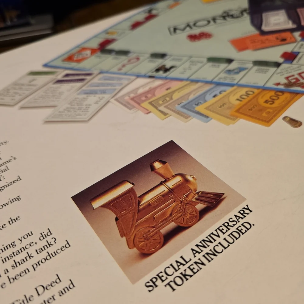 Monopoly Board Game Deluxe Anniversary Edition, Complete, Vintage No. 0007 - Picture 4 of 5